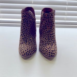 Leopard print booties size 7